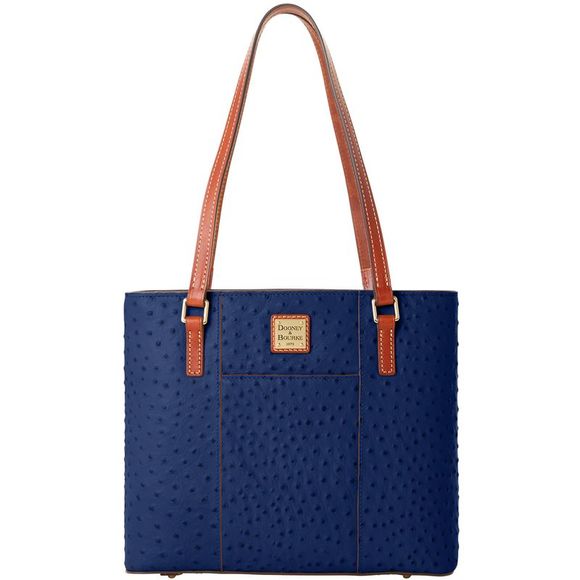 Dooney & Bourke Handbags - Dooney & Bourke Ostrich Small Lexington Bag - Navy